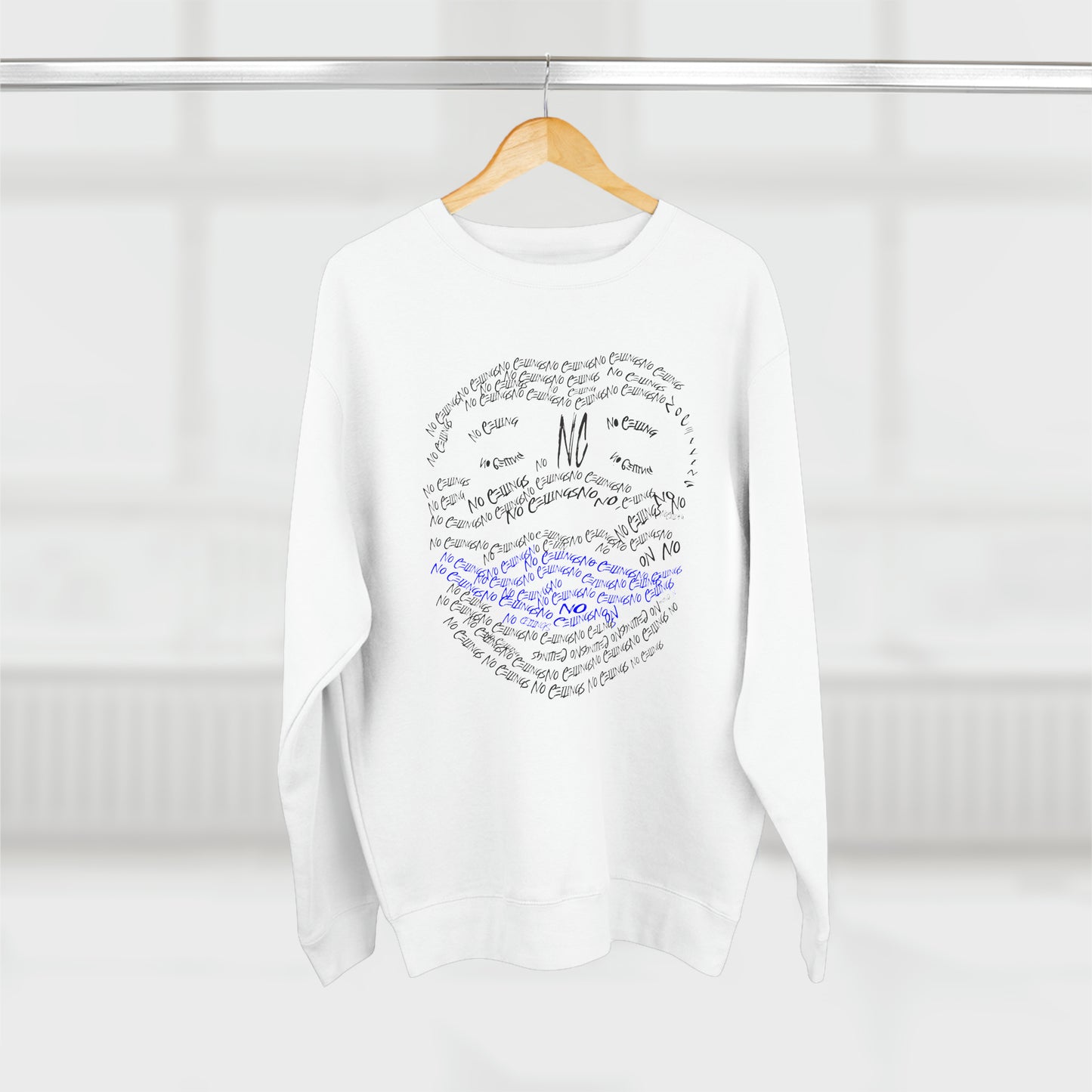 Grey/Blue Joker Unisex Premium Crewneck Sweatshirt