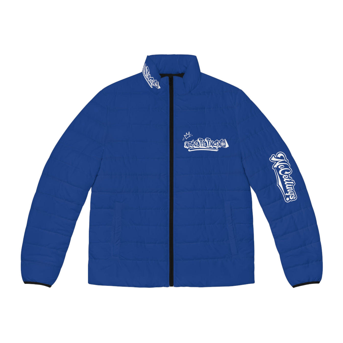 Blue Noceilings Men's Puffer Jacket (AOP)