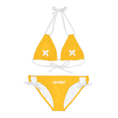 X Style Strappy Bikini Set IN yellow - NoCeilingsClothing