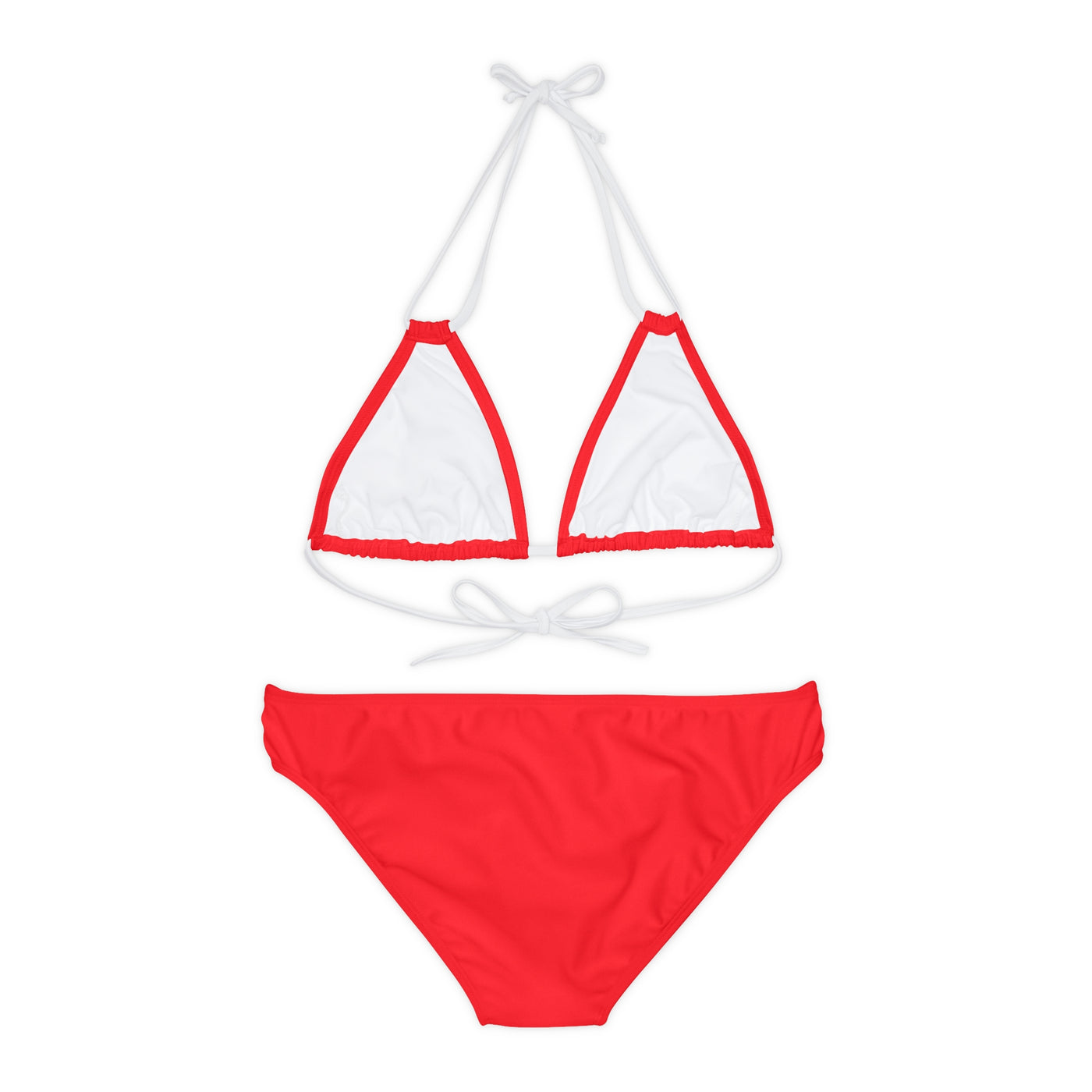 X Style Strappy Bikini Set in Red - NoCeilingsClothing