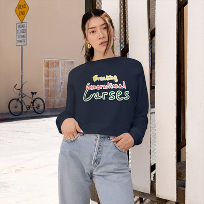 Womens Breaking Generational Curses Cropped Sweatshirt