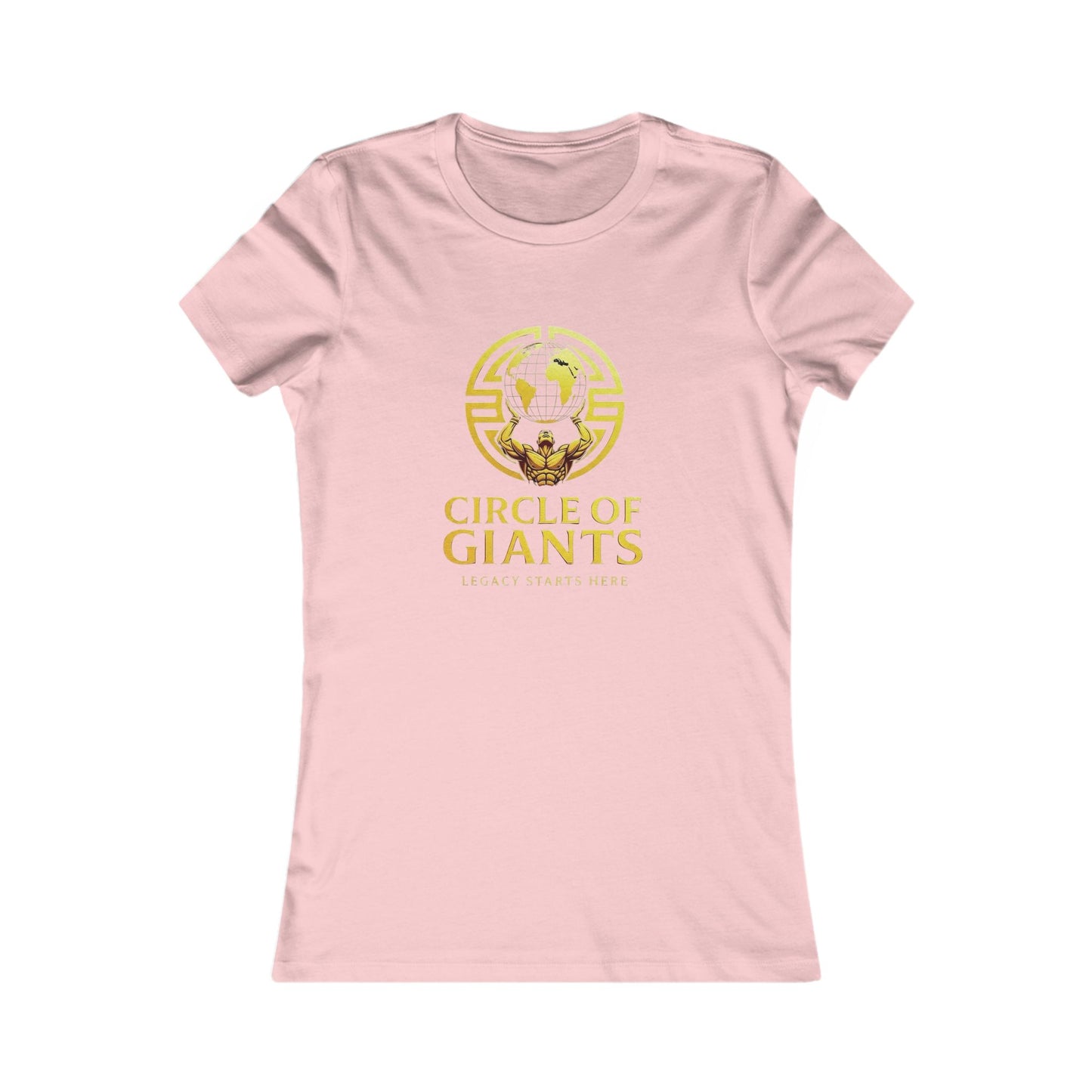 Circle of Giants Women's Tee — 'Circle of Giants' Gold Globe Logo