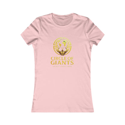 Circle of Giants Women's Tee — 'Circle of Giants' Gold Globe Logo