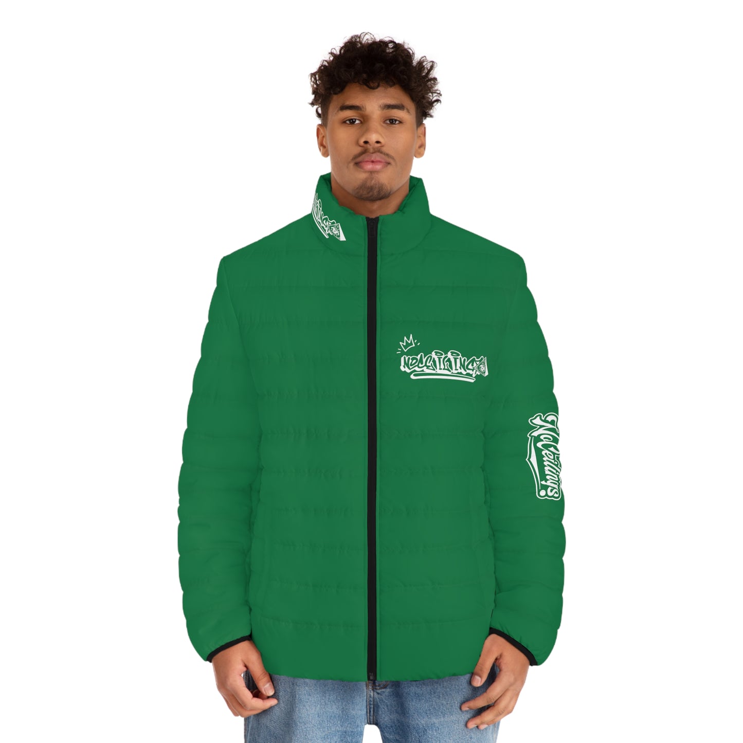 Green Noceilings Men's Puffer Jacket (AOP)