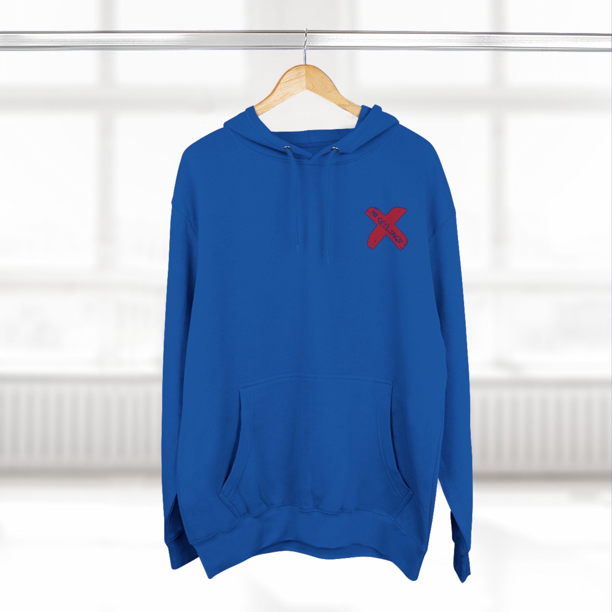 Noceilings X Style Logo in NFL Giants Colors Unisex Hoodie