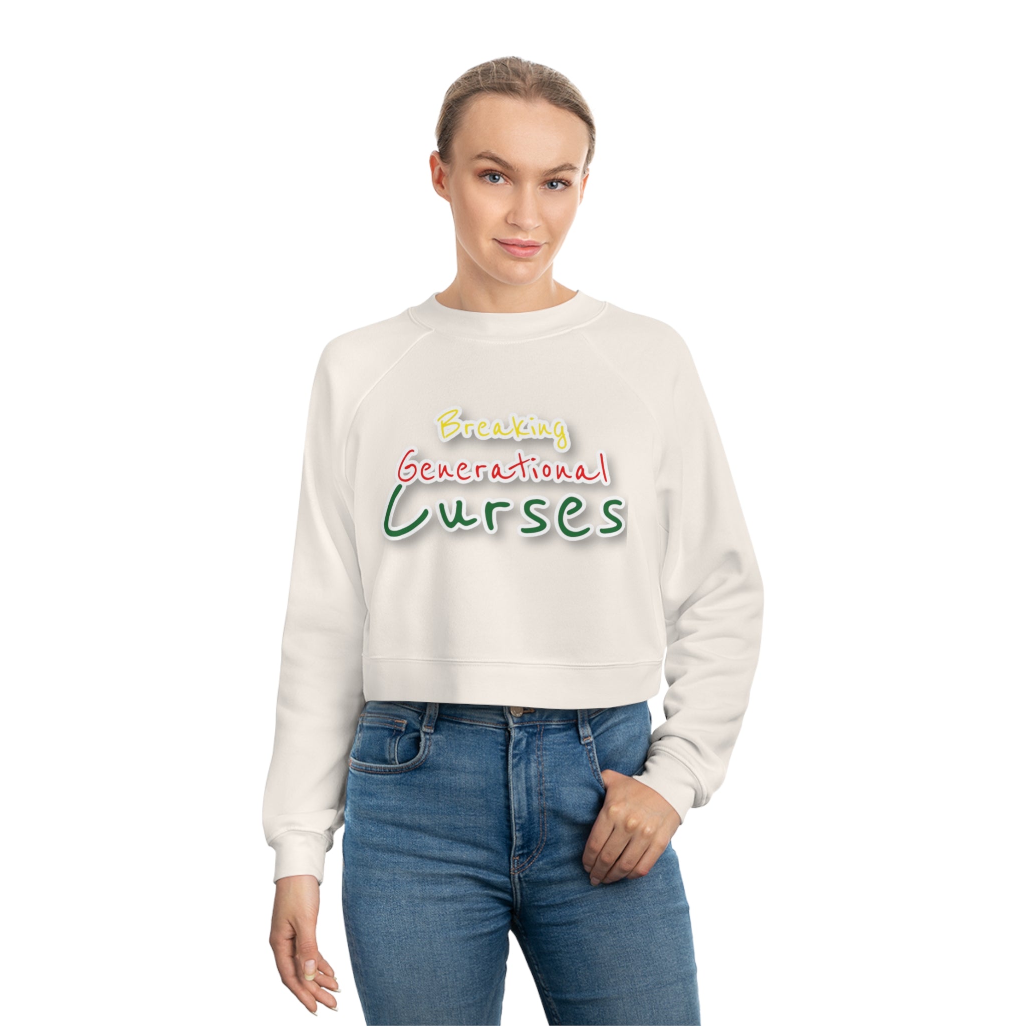 Womens Breaking Generational Curses Cropped Sweatshirt