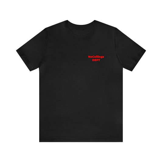 Noceilings Dept in Red Unisex Jersey Short Sleeve Tee - NoCeilingsClothing