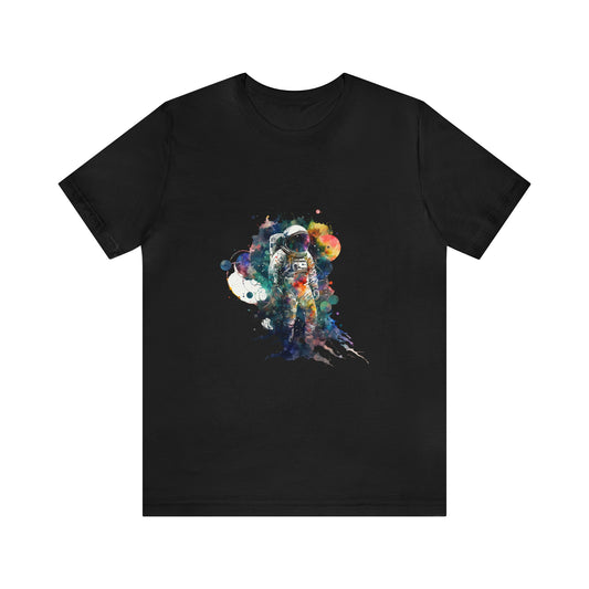 Astronaut WaterColor Short Sleeve Tee - NoCeilingsClothing