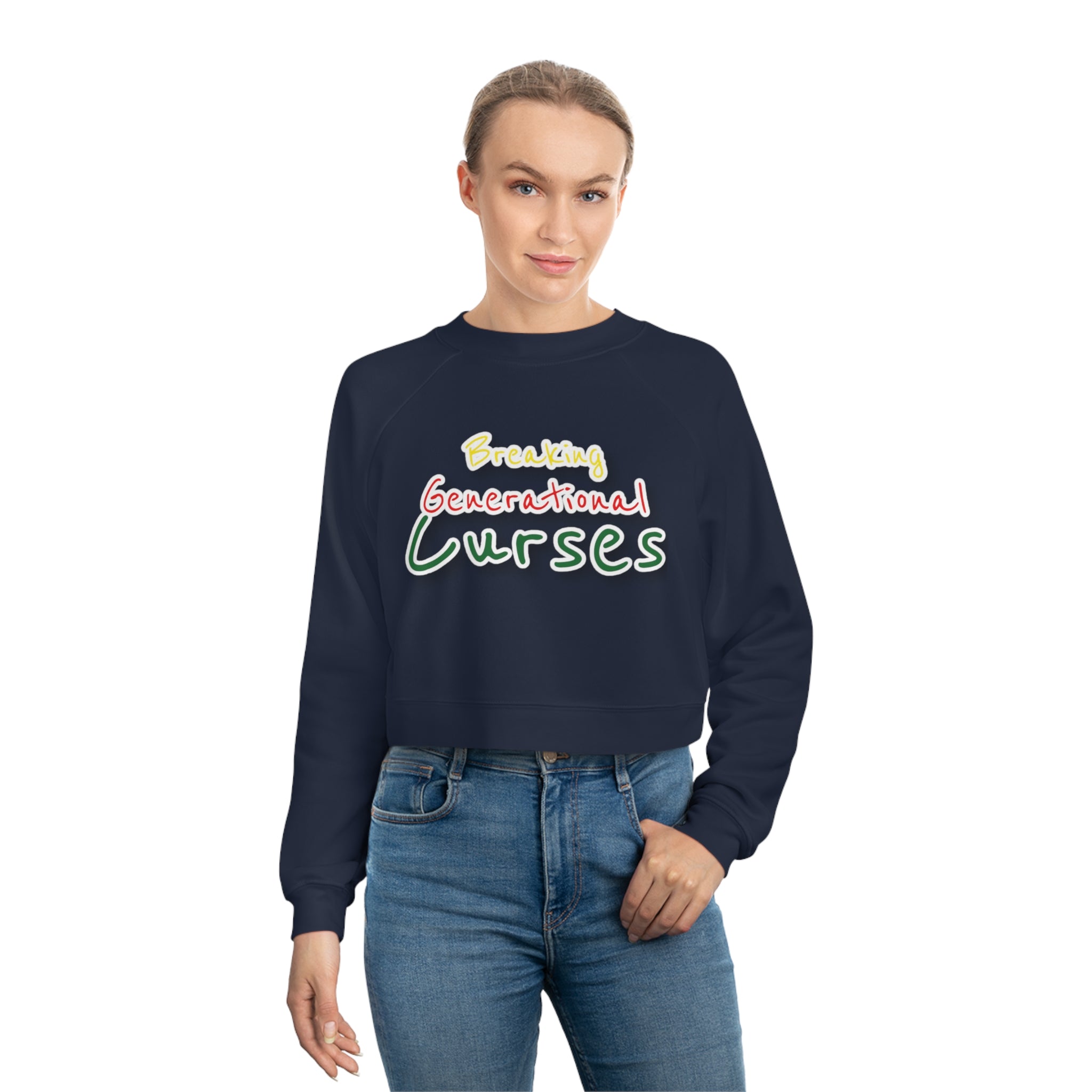 Womens Breaking Generational Curses Cropped Sweatshirt