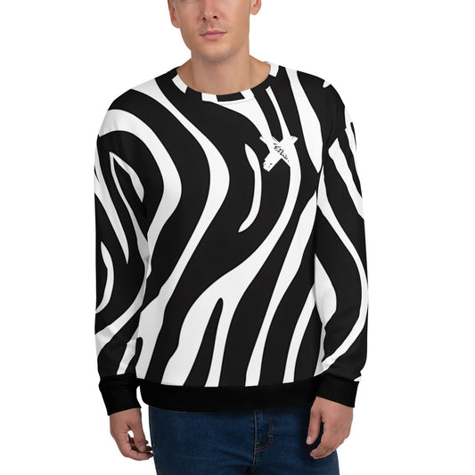 Zebra Striped Unisex Sweatshirt