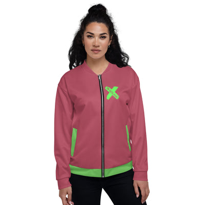 Pink/Green Unisex Bomber Jacket
