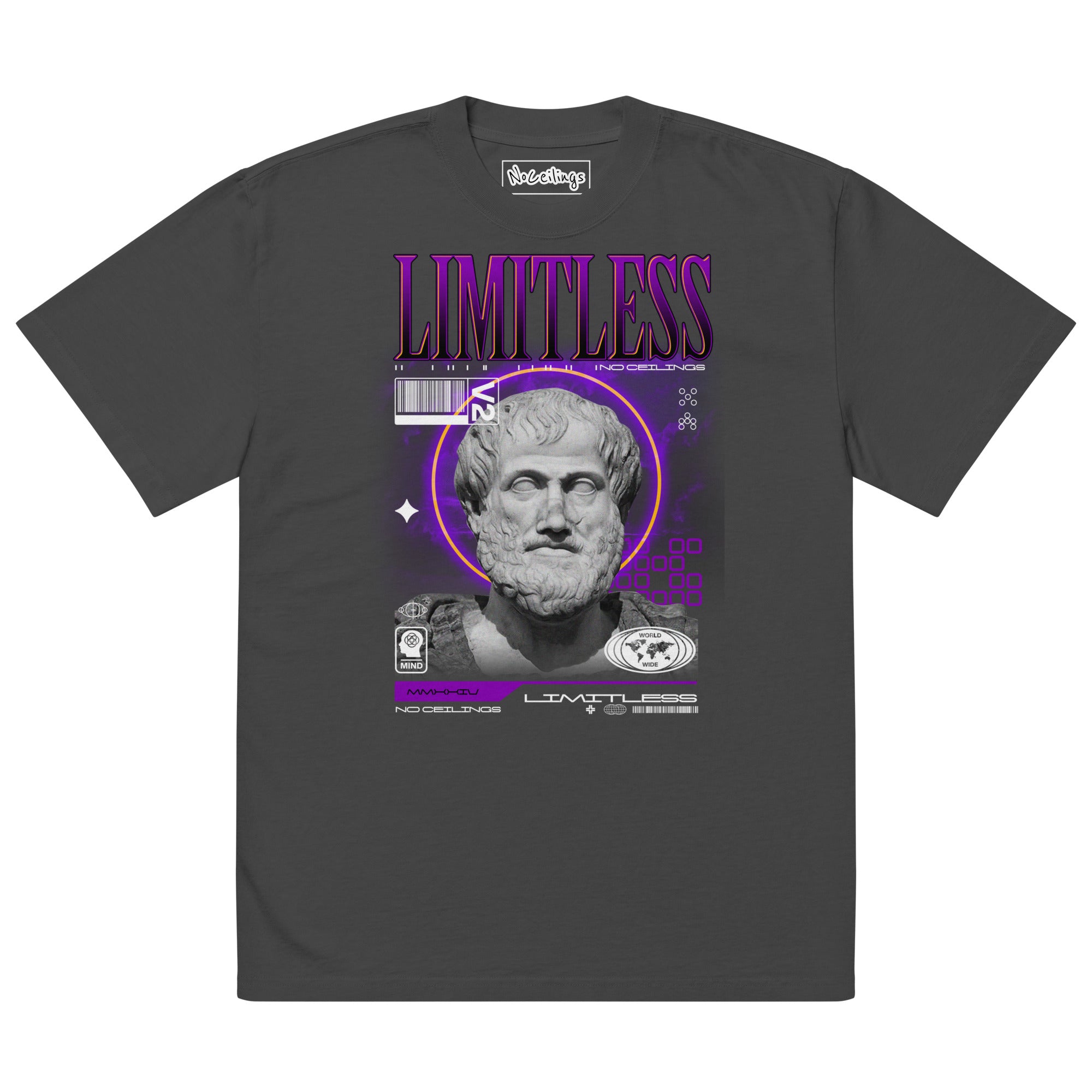 Limitless Aristotle 2 Oversized faded t-shirt