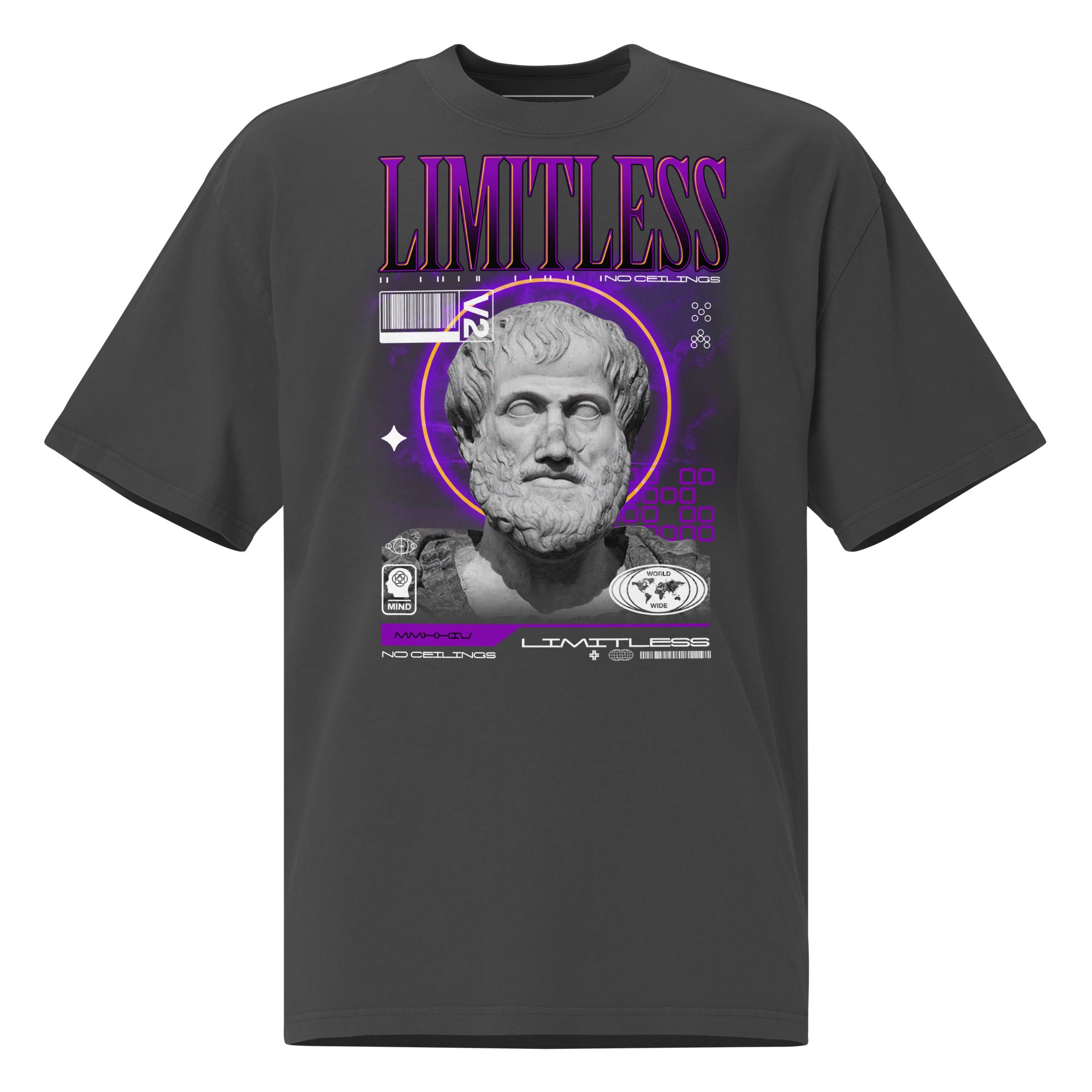 Limitless Aristotle 2 Oversized faded t-shirt