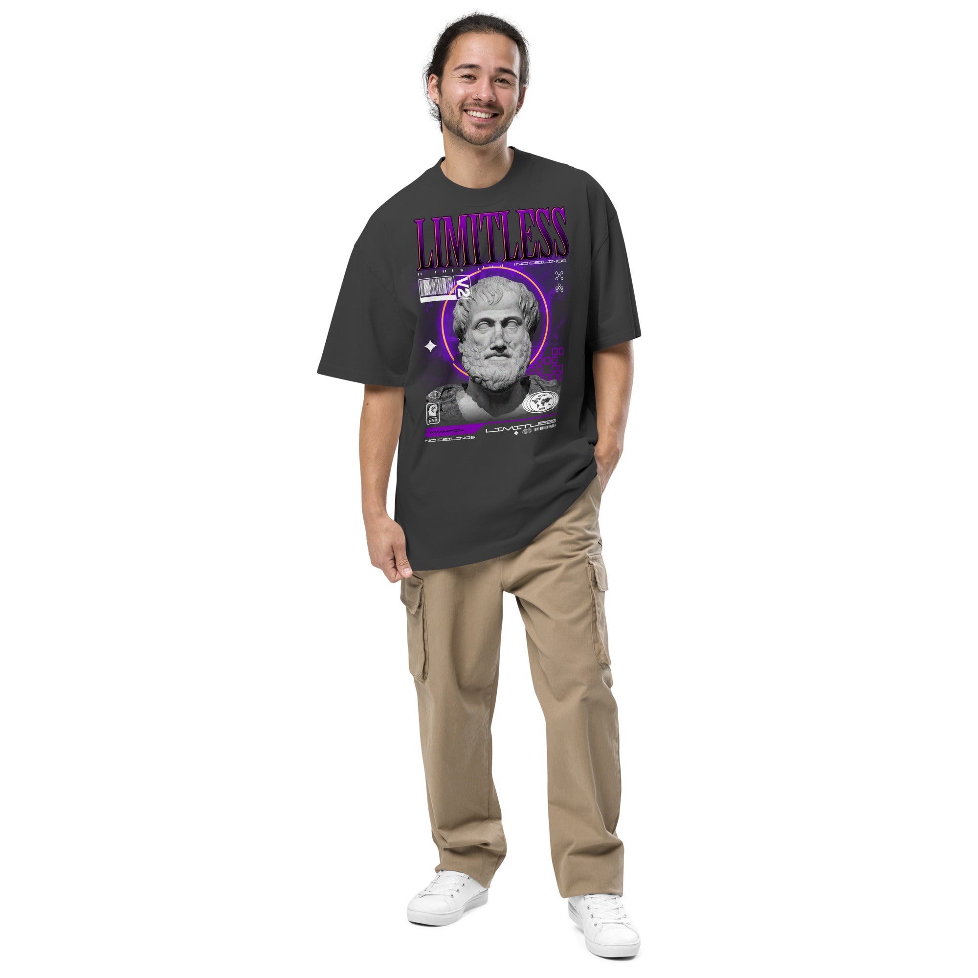 Limitless Aristotle 2 Oversized faded t-shirt