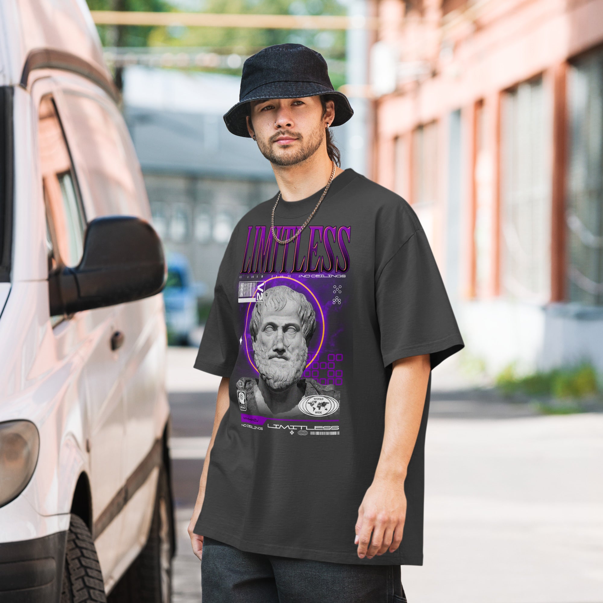 Limitless Aristotle 2 Oversized faded t-shirt