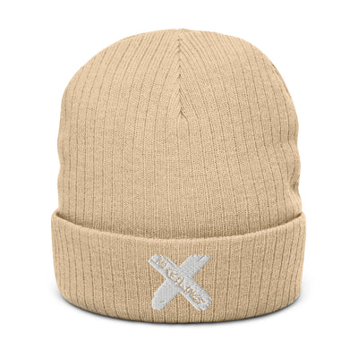 X style Ribbed knit beanie