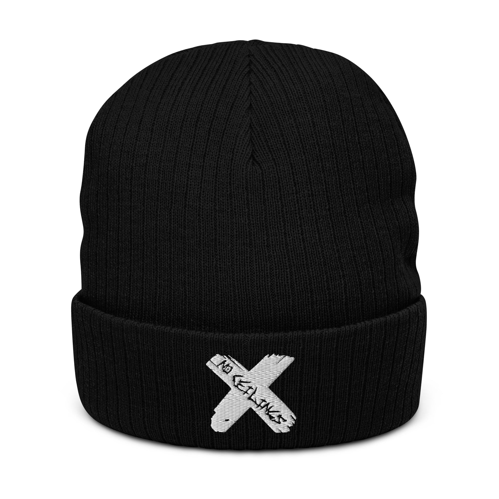 X style Ribbed knit beanie