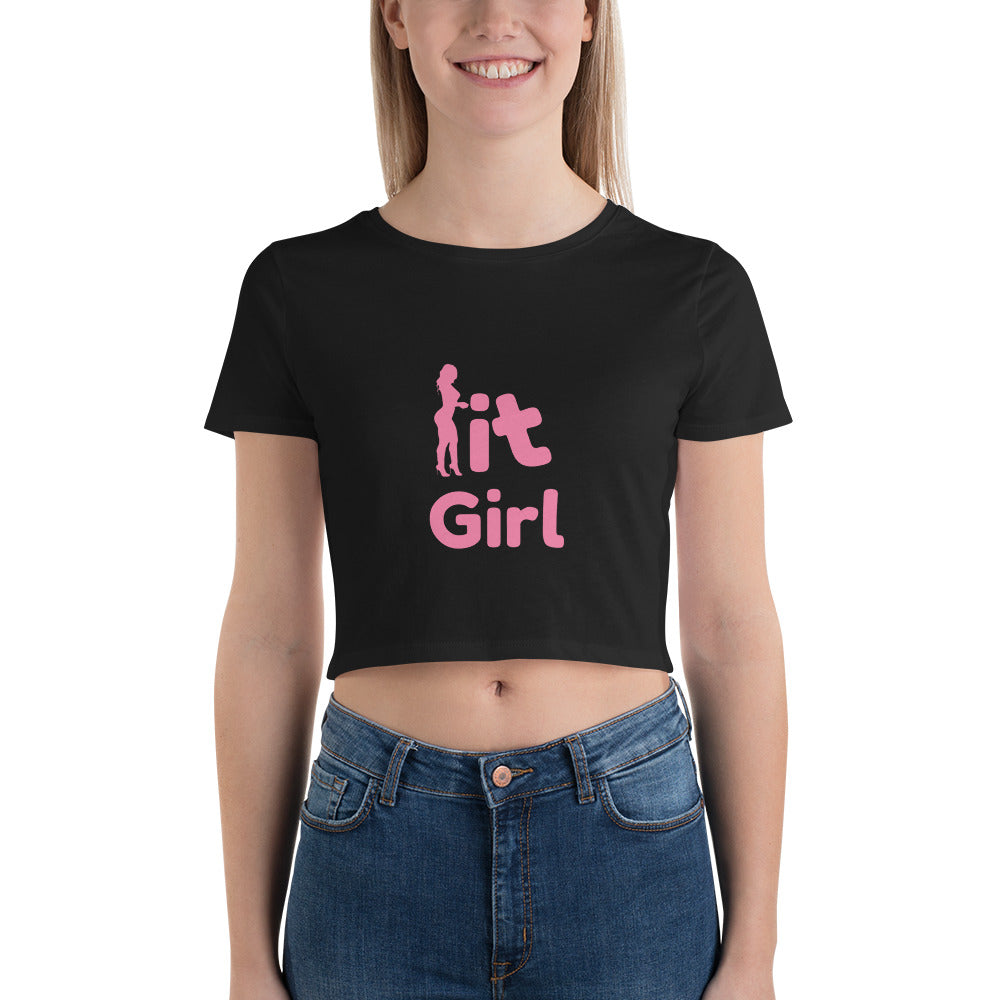 It Girl in Pink Women’s Crop Tee - NoCeilingsClothing
