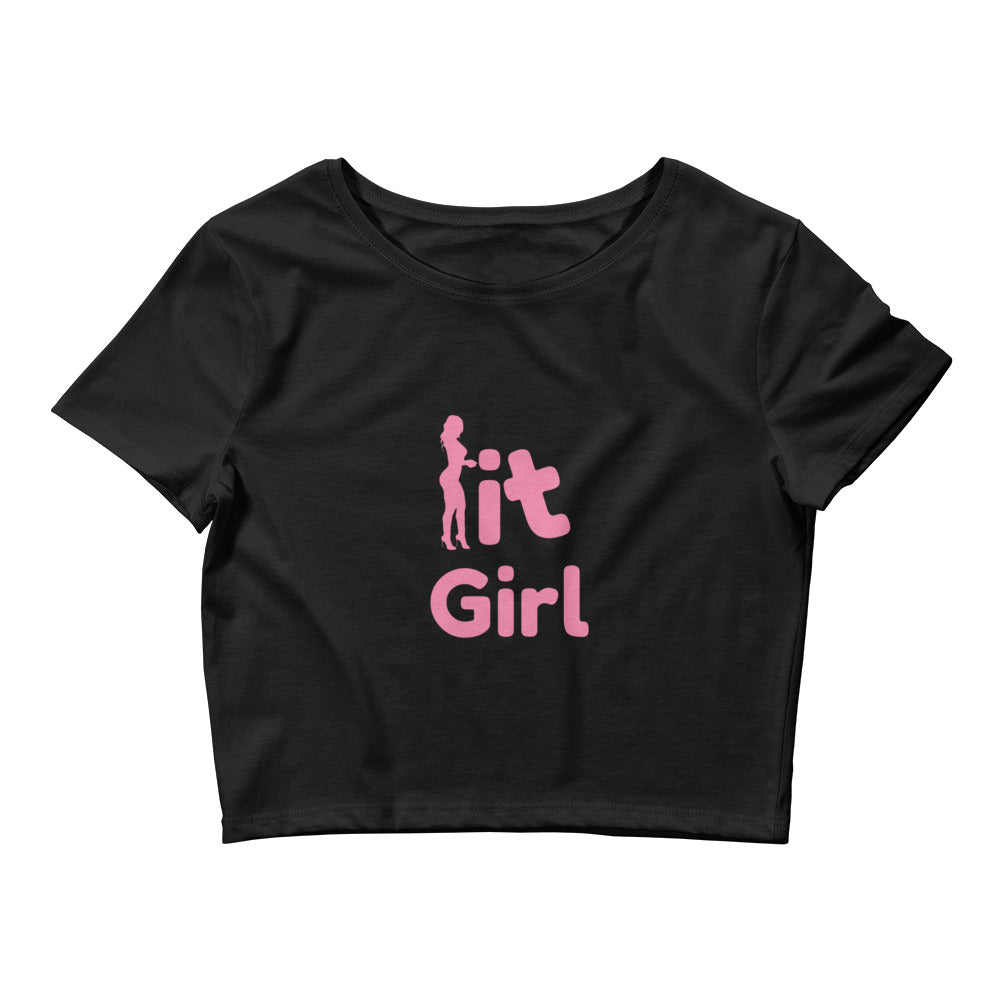 It Girl in Pink Women’s Crop Tee - NoCeilingsClothing