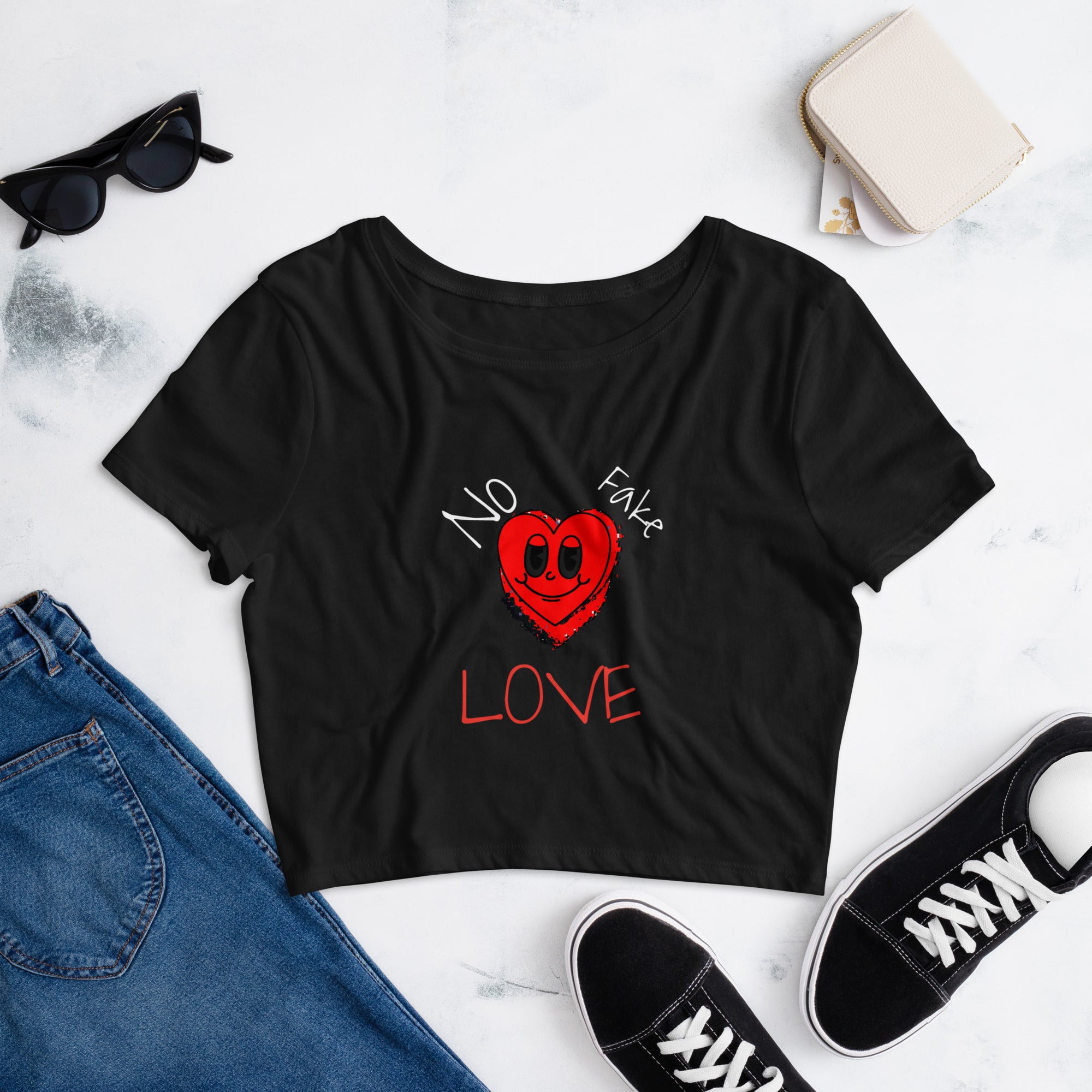 No Fake Love Women’s Crop Tee