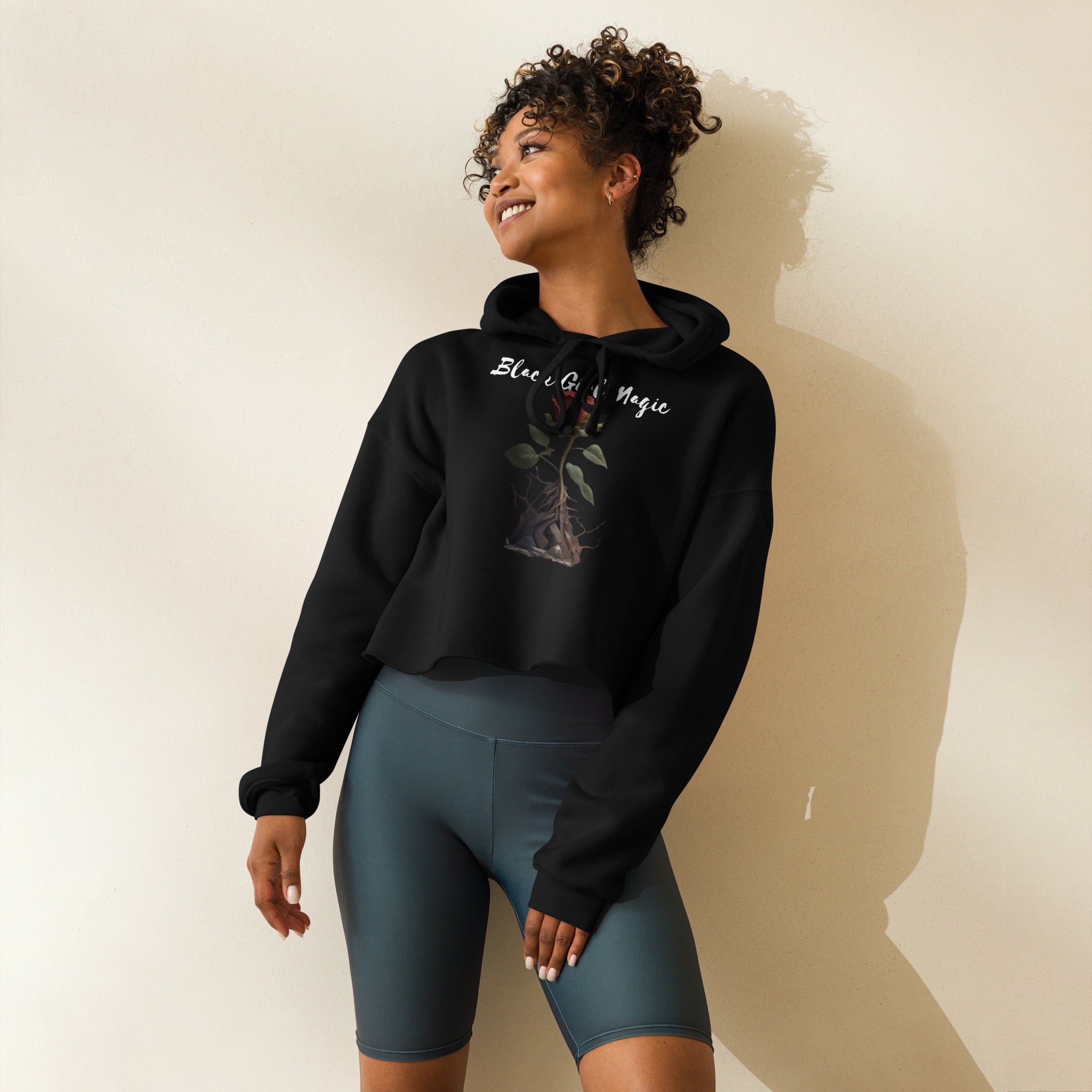 Black Girl Magic Crop Hoodie