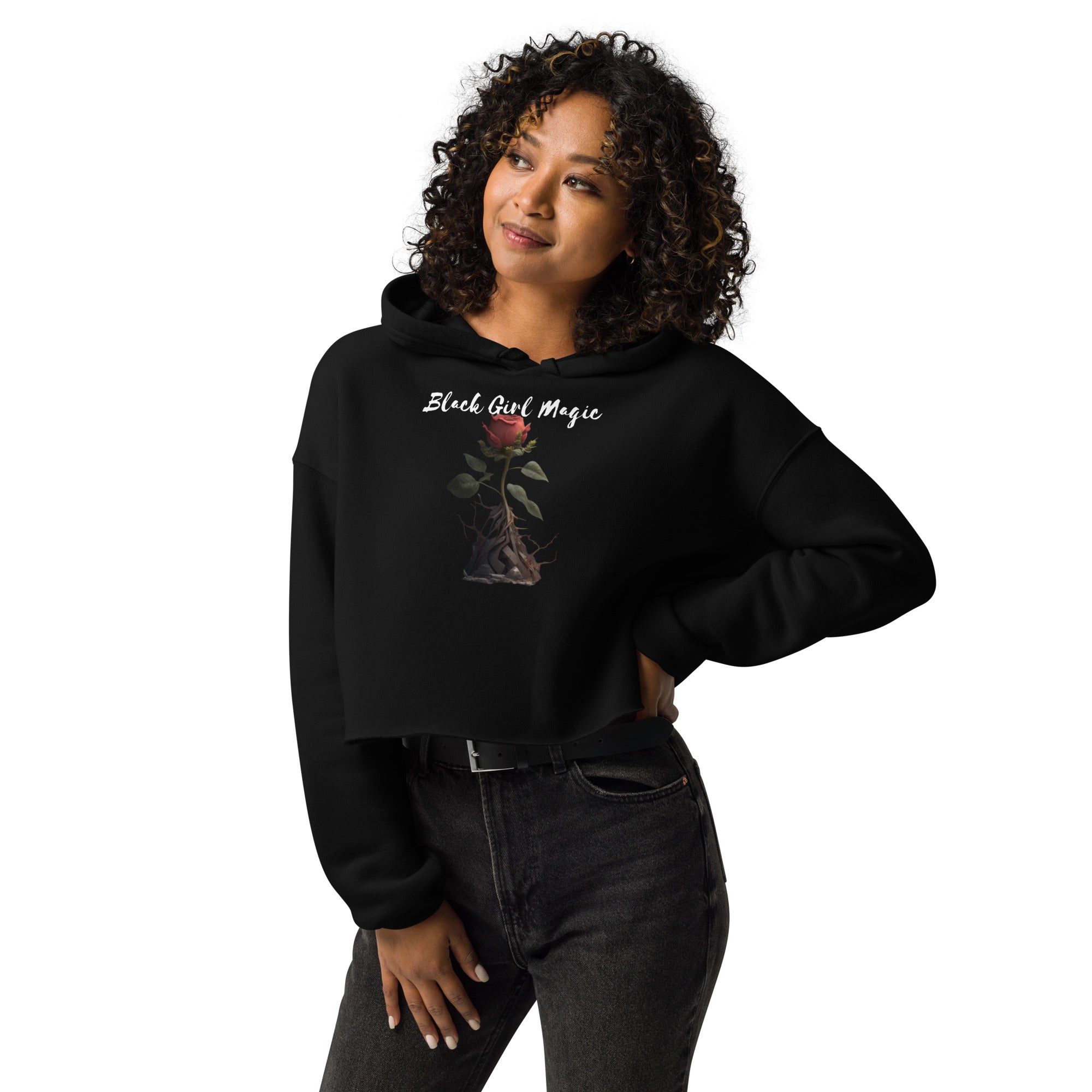 Black Girl Magic Crop Hoodie