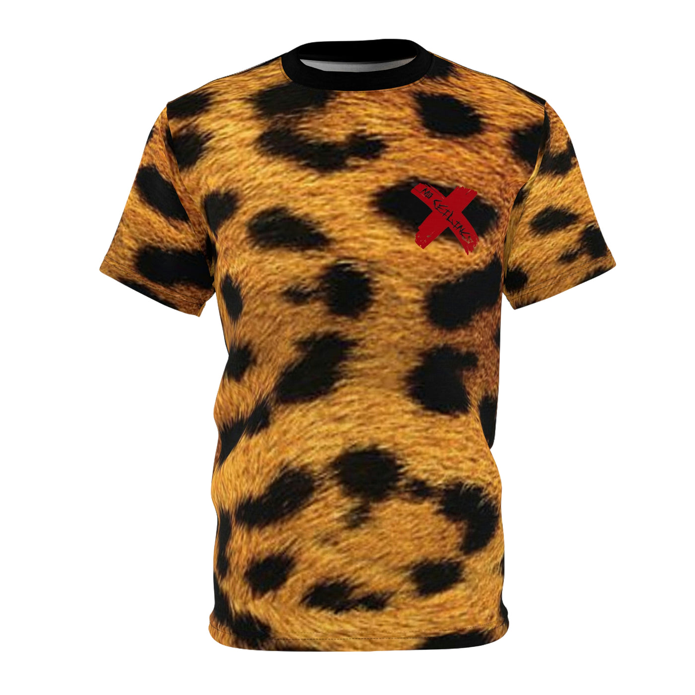 Leopard Print Shirt Unisex AOP Cut & Sew Tee - NoCeilingsClothing