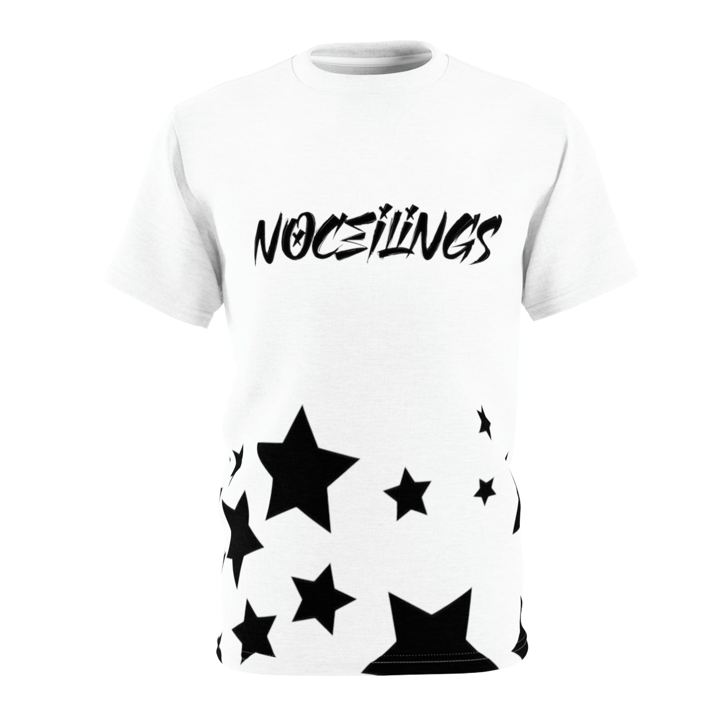 Stars in Wht Unisex AOP Cut & Sew Tee - NoCeilingsClothing