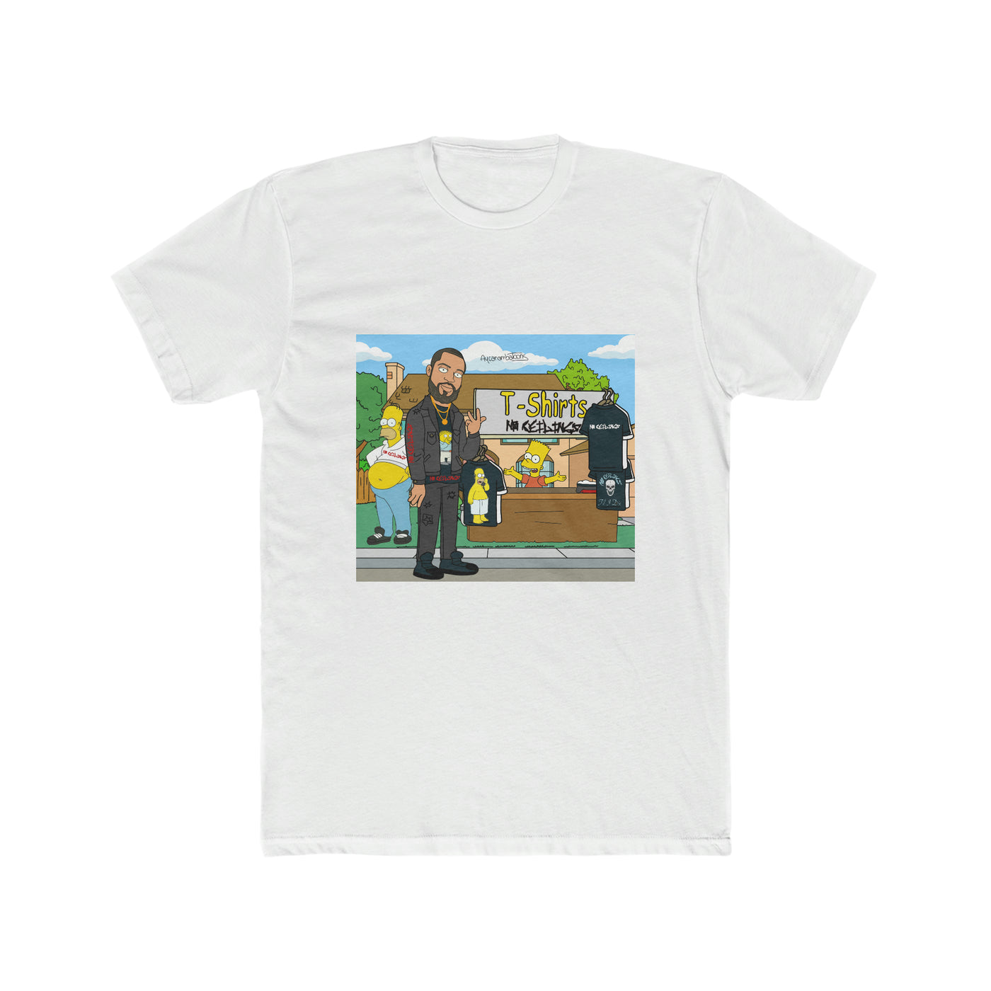 Simpsons Graphic Tee Cotton Crew Tee - NoCeilingsClothing