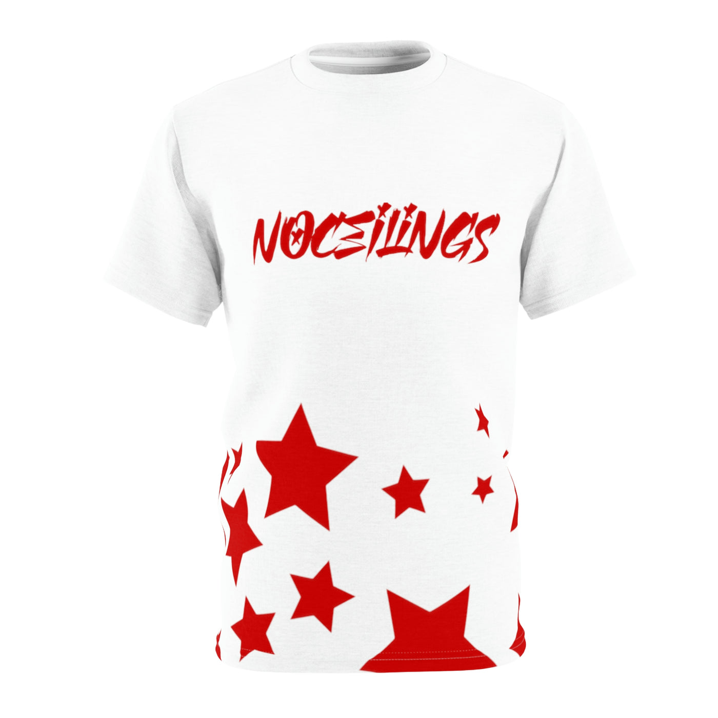 Stars in Red Unisex AOP Cut & Sew Tee - NoCeilingsClothing