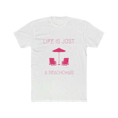 Life is Just a beachchair Men's Cotton Crew Tee - NoCeilingsClothing