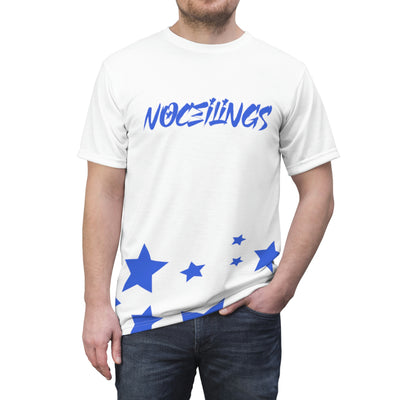 Stars in Blue Unisex AOP Cut & Sew Tee - NoCeilingsClothing