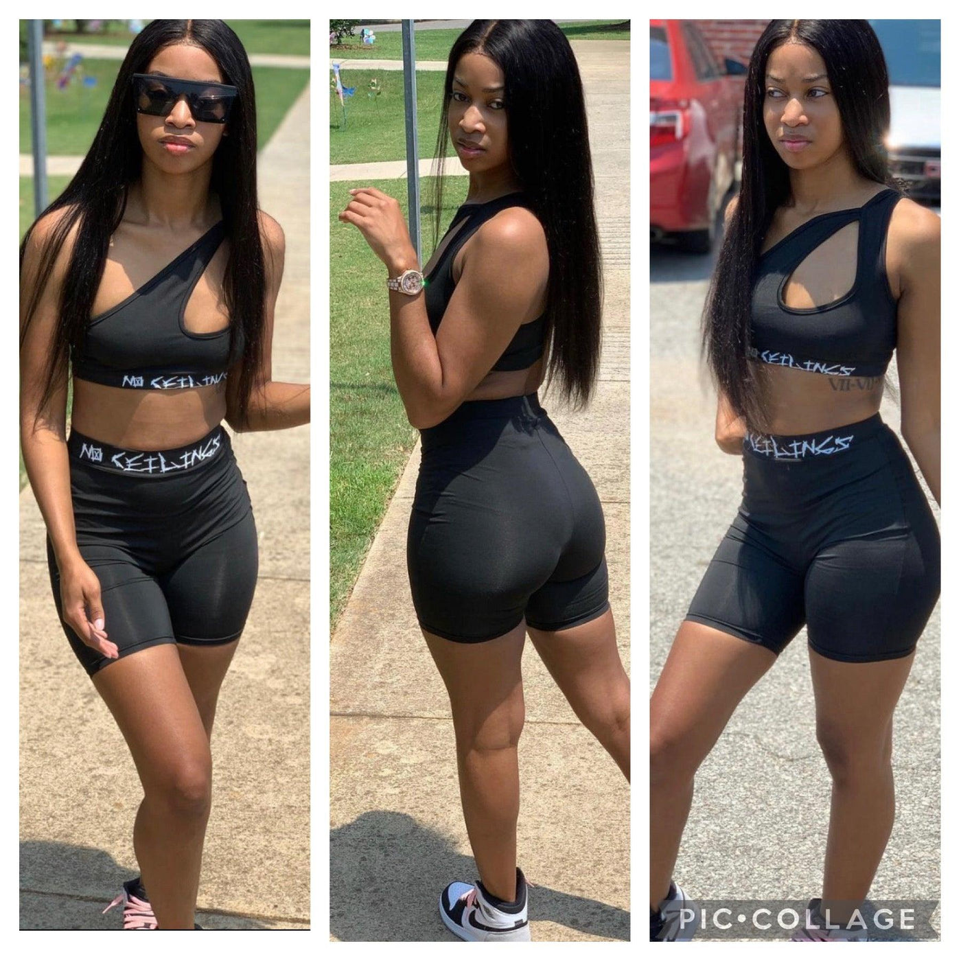 Womens 2 Piece Short Set in Blk or Nude Out Now 🚨 - NoCeilingsClothing